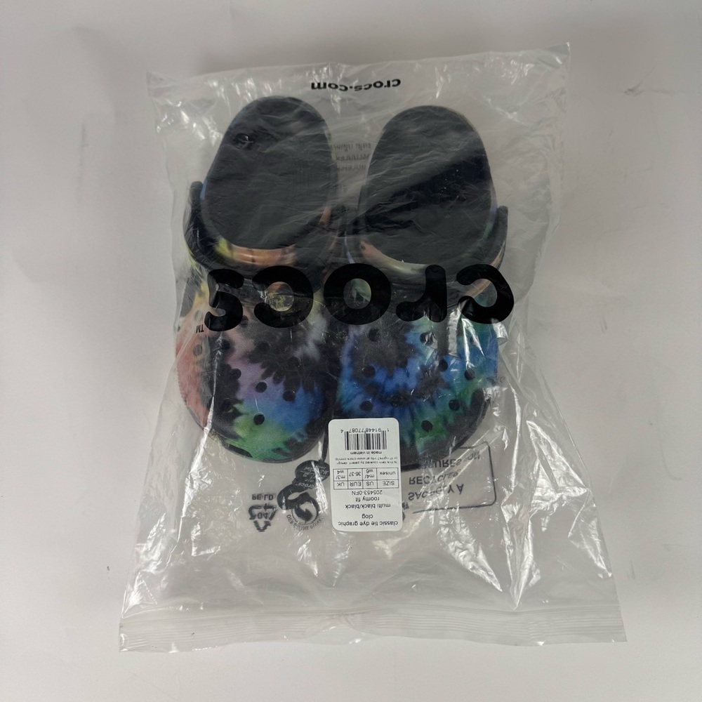 Womens Rainbow Tie-Dye Crocs